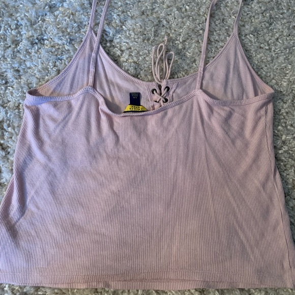 Pink Laced up Tank - Picture 4 of 4